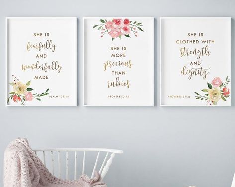 Proverbs 3 15, Pink Gold Nursery, Nursery Bible Verses, Christian Art Print, Gold Nursery, Moon Wall Art, Printable Nursery Art, Scripture Print, Christian Printables