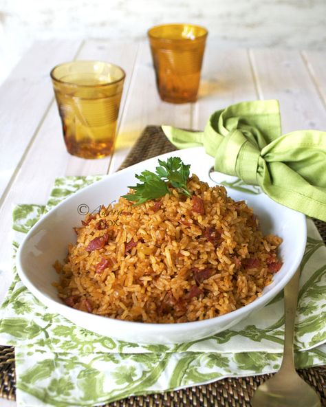 This dish is my version of a very popular rice dish in the Philippines called Java rice. It is in no way connected to the place Jav... Paprika Rice, Java Rice, Spiced Rice, Home Cooked Meals, Algerian Recipes, Hispanic Food, Spinach And Feta, Noodle Dishes, Family Favorite Meals