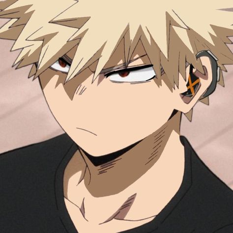 Mha anime character, deaf Bakugou, Bakugou wearing a hearing aid in the anime dash. Bakugou surdo. Bakugo With Hearing Aids, Bakugo Redesign, Bakugou Redesign, Kushina Aesthetic, Deaf Bakugou Fanart, Deaf Bakugou, Mha Redesigns, Mha Au, Mha Dr