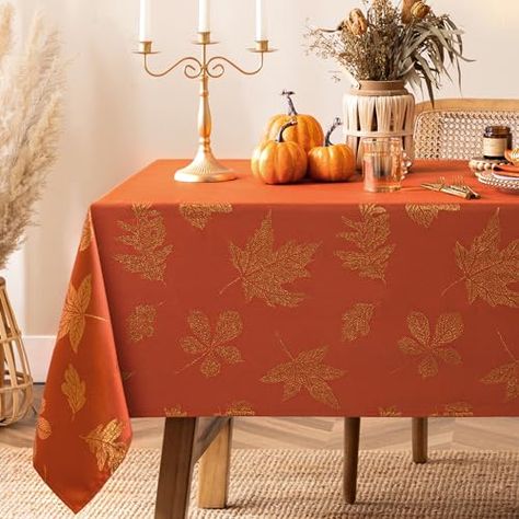 Thanksgiving Tablecloth, Fall Tablecloth, Picnic Dinner, Thanksgiving Harvest, Orange Table, Ironing Machine, Fall Fruits, Tablecloth Sizes, Fall Dinner