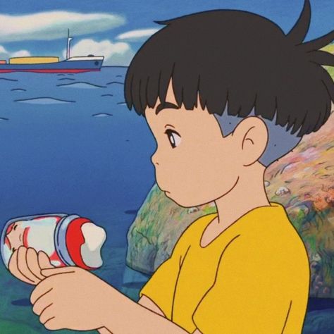 studio ghibli ponyo sosuke aesthetic icons Sosuke Ponyo, Ponyo Sosuke, Studio Ghibli Ponyo, Ghibli Ponyo, Studio Ghibli Films, Art Studio Ghibli, Movie Guide, Ghibli Artwork, Studio Ghibli Movies