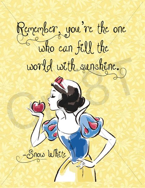 ☮ * ° ♥ ˚ℒℴѵℯ cjf Snow White Sayings, Snow White Quotes Disney, Snow White Quotes Inspiration, Encouraging Disney Quotes, Disney Quotes Inspirational, Snow White Quotes, Snow White Movie, Movie Quote Prints, Cute Disney Quotes