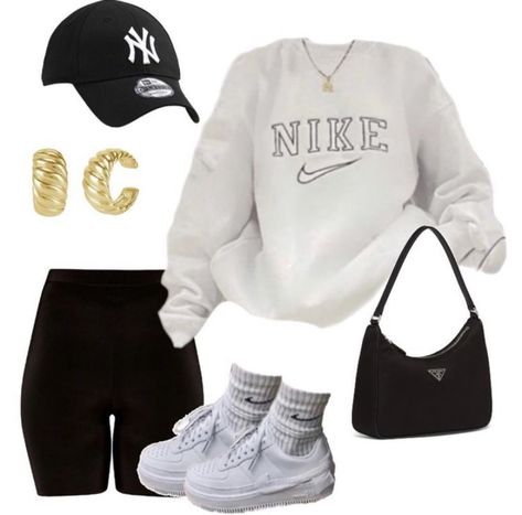 Spring Baddie Outfits, Looks Hip Hop, Cute Nike Outfits, 사진 촬영 포즈, Chique Outfits, Cute Lazy Day Outfits, Neue Outfits, Looks Street Style, Swaggy Outfits