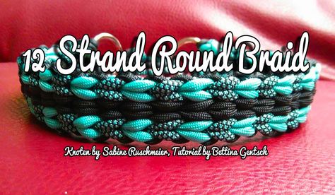 Dieses Tutorial wurde mir von Bettina Gentsch zur Verfügung gestellt, sie gab mir freundlicher Weise ihre Erlaubnis dieses hier einzustellen. “Vielen Dank dafür!” Parachute Cord Crafts, Horse Hair Braiding, Round Braid, Paracord Bracelet Patterns, Paracord Bracelet Tutorial, Paracord Braids, Paracord Armband, Swiss Paracord, Cords Crafts