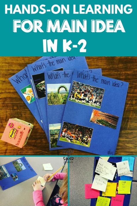 Teaching Main Idea First Grade, How To Teach Main Idea, Main Topic And Key Details Kindergarten, Main Topic And Key Details First Grade, Main Idea Kindergarten Activities, Central Idea Anchor Chart 2nd Grade, Teaching Main Idea 2nd Grade, Main Idea And Details Anchor Chart, Finding Main Idea