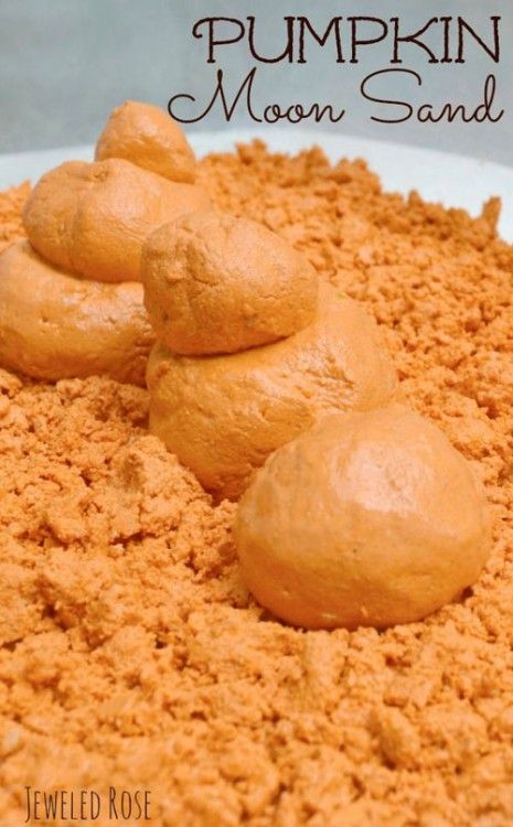 Moon Sand Recipe, Sand Recipe, Diy Moon Sand, Sands Recipe, Pumpkin Moon, Moon Sand, Autumn Activities For Kids, Fall Preschool, Toddler Snacks