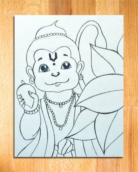 How to Draw Bal-Hanuman Step by Step | Easy Bal Hanuman drawing for Beginners || lord hanuman drawing, how to draw lord hanuman, how to draw bajrangbali, lord hanuman pencil drawing, easy drawing of lord hanuman, bajrangbali line art, lord hanuman drawing ideas, art videos, god drawing, pencil drawing, simple drawing, line arts, drawing tutorial, vivek art academy. Cute Hanuman Ji Drawing, Hanumanji Rangoli, Ram Ji Drawing Easy, Cute Hanuman Drawing, Bal Hanuman Drawing, Hanuman Drawing Easy, Hanuman Ji Drawing Easy, Hanuman Rangoli, Shiv Drawing