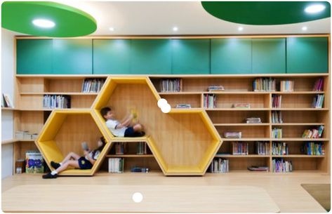 Kids Reading Area, School Library Design, Kindergarten Interior, School Building Design, Daycare Design, Library Inspiration, Kids Interior Design, Kindergarten Design, School Interior