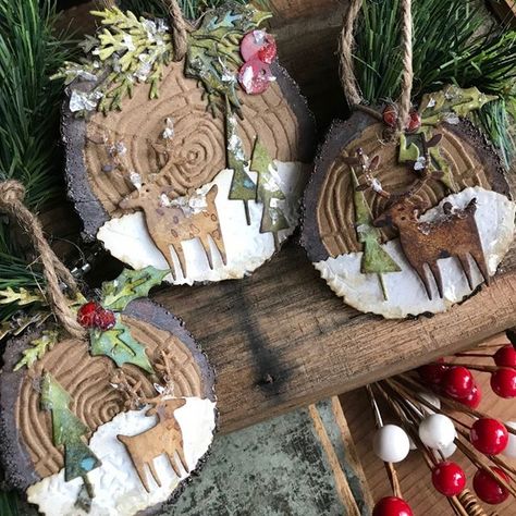 #mymakingstory hashtag on Instagram • Photos and Videos Dyi Christmas Ornaments, Tim Holtz Christmas, Christmas Tree Ring, Craft Christmas Gifts, Thanksgiving Tree, Tim Holtz Dies, Xmas Tags, Christmas Layouts, Christmas Paper Crafts