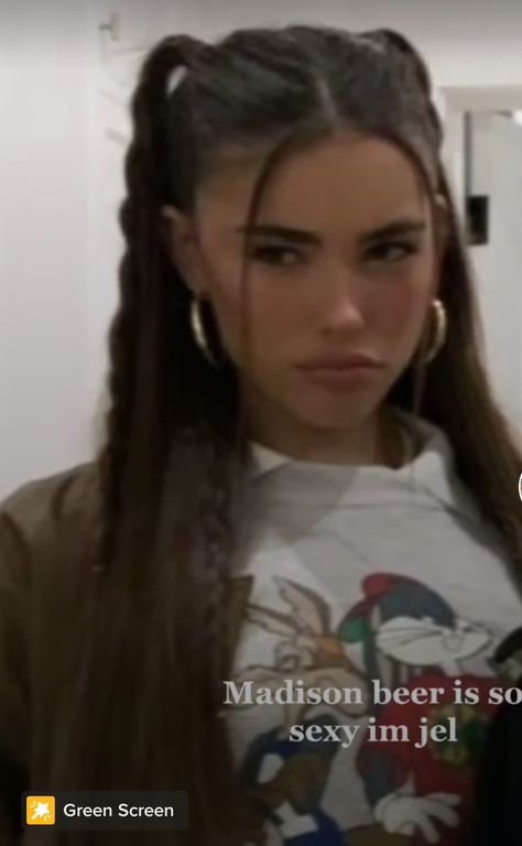 Hair Sylte Girl, Madison Beer Half Up Half Down, 2 Braids With Half Up Half Down, Idgaf Hairstyles, Cute Slick Back Hairstyles Half Up Half Down, Festival Hair Half Up Half Down, Concert Hairstyles Straight Hair, Hairstyles Madison Beer, Slick Hairstyles Half Up Half Down