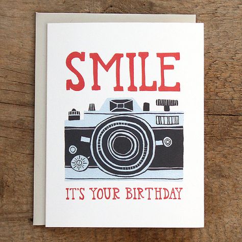 1canoe2 - lettering (smile) Cards For Men, Card Photography, Masculine Birthday Cards, Bday Cards, Birthday Cards For Men, Camera Cards, Birthday Cards Diy, It's Your Birthday, Happy Birthday Images