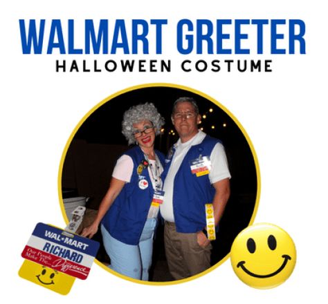 funny halloween costumes Walmart Greeter Costume Diy, Walmart Greeter Costume, Price Is Right Costume, Bacon Costume, Halloween Costumes 2022, Black Face Paint, Flamingo Costume, Pack Of Gum, The Ghouls