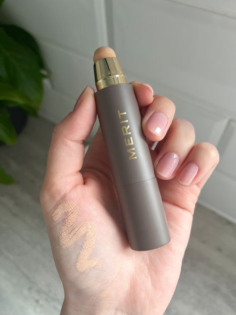 Merit Beauty Review: Perfecting Complexion Stick + Flush Balm - The Summer Study Merit Concealer Stick, Merit Complexion Stick, Merit Foundation Stick, Merit Concealer, Jules Makeup, Realistic Makeup, Merit Beauty, Makeup 2024, Stick Makeup