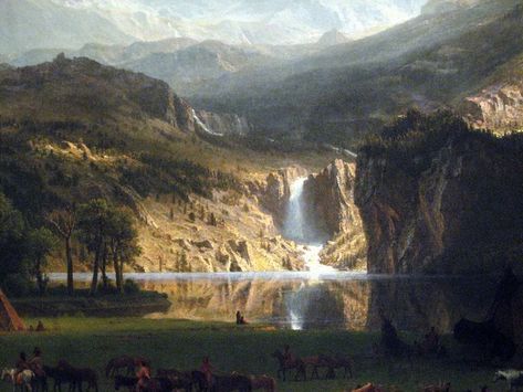 The Rocky Mountains, Lander's Peak, Albert Bierstadt 1863 | Flickr - Photo Sharing! Rocky Mountain Painting, Albert Bierstadt Paintings, Albert Bierstadt, Hudson River School, The Rocky Mountains, Fantasy Places, Hudson River, Mountain Landscape, Fantasy Landscape