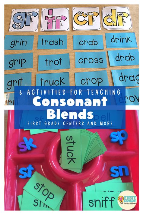 Blend Games For First Grade, Blends Games First Grade, Letter Sound Blending Activities, Reading Blends Activities, Consonant Blends Activities Kindergarten, Blending Sounds Activities 1st Grades, 1st Grade Blending Activities, Beginning Blends Activities, Phonics Blends Activities