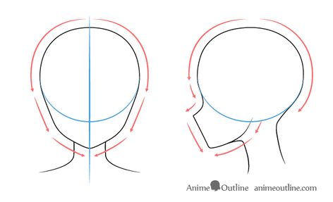 Anime girl head shape drawing Head Shape Drawing, Anime Head Shapes, Anime Face Shapes, Anime Heads, Tips On Drawing, Festival Face Paint, Shape Drawing, Anime Face Drawing, 얼굴 드로잉