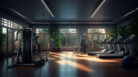 Landscape Background, Design Landscape, The Gym, Free Photos, Gym Equipment, Illustration Design, Royalty Free Stock Photos, For Free, Gym