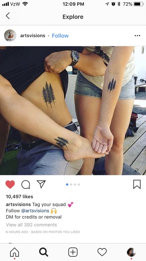 Hirsch Tattoo, Brother Sister Tattoo, Brother Tattoos, Sibling Tattoos, Tree Tattoo Designs, Friendship Tattoos, Парные Тату, 1 Tattoo, Family Tattoos