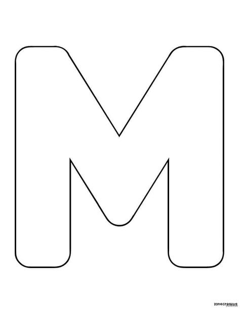 Letter M Template Free Printable, Big Letters Printable, M Lettering, Letter E Activities, Alphabet Letters To Print, Free Printable Alphabet Worksheets, Alphabet Letter Templates, Preschool Names, Printable Alphabet Worksheets