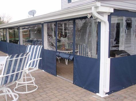 Porch & Patio Enclosure Temporary Patio, Clear Awning, Porch Kits, Porch Enclosures, Building A Porch, Patio Enclosures, Diy Porch, Screen Porch, Awning Canopy