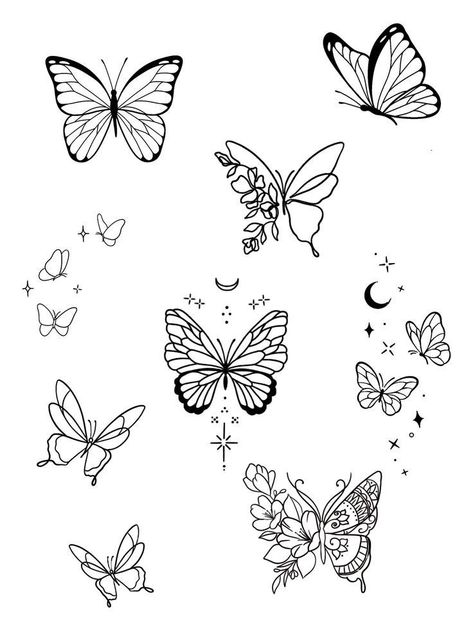 Realistic Butterfly Tattoo, Butterfly Tattoo Stencil, Remembrance Tattoos, Henna Tattoo Hand, Skull Art Drawing, Small Pretty Tattoos, Tattoo Now, Cute Tiny Tattoos, Cute Small Tattoos