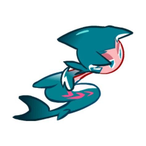 Sorbet Shark Cookie, Sorbet Shark, Cookies Aesthetic, Shark Cookies