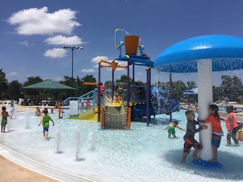 Cedar Park Splash Pad and Pool at Veteran's Memorial Big Water Slides, Cedar Park Texas, Safe Pool, Water Playground, Natural Spring Water, Diving Board, Twin Lakes, Splash Pad, Family Days Out