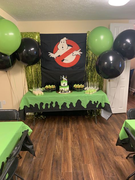 Ghostbusters Cake, Ghost Busters Birthday Party, Ghostbusters Birthday, Ghostbusters Birthday Party, Ghostbusters Theme, Ghostbusters Party, 4th Birthday Party, Slime Party, Ghost Busters