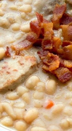 Pork And Bean Stew, Pork Stock Uses, Pork Soup Recipes, Leftover Pork Roast, Wine Salt, Soup Weather, Pork Stock, Navy Beans, Leftover Pork