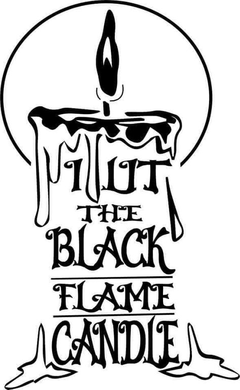 Black Flame Candle Svg, Hocus Pocus Black Flame Candle, Candle Silhouette, Candle Svg, The Black Flame Candle, Halloween Fonts Alphabet, Shirt Svgs, Etsy Svg Files, Halloween Text