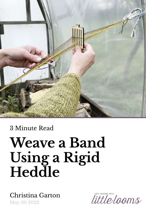 Weave a Band Using a Rigid Heddle Band Weaving Tutorials, Pick Up Weaving Pattern, Diy Loom Weaving, Heddle Loom Patterns, Medieval Diy, Sprang Weaving, Heddle Loom Weaving, Handicrafts Ideas, Triangle Loom