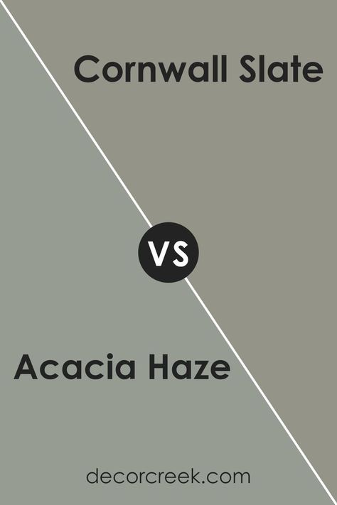 Acacia Haze SW 9132 by Sherwin Williams vs Cornwall Slate SW 9131 by Sherwin Williams Cornwall Slate Sherwin Williams, Slate Sherwin Williams, Sherwin Williams Coastal Plain, Sherwin Williams Acacia Haze, Cornwall Slate, Acacia Haze, Sherwin Williams Coastal, Sherwin Williams Coordinating Colors, Warm Wood Tones