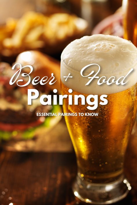 There are so many varieties of beer and even more food options so how do you know which will work together in harmony and which won’t? Learn about how to find the perfect food and beer pairings with our guide! Pairing Beer With Food, Food Pairings Chart, Beer Food Pairings, Chocolate Beer, Meat Lovers Pizza, Beer Food, Beer Pairing, Palate Cleanser, Sour Beer