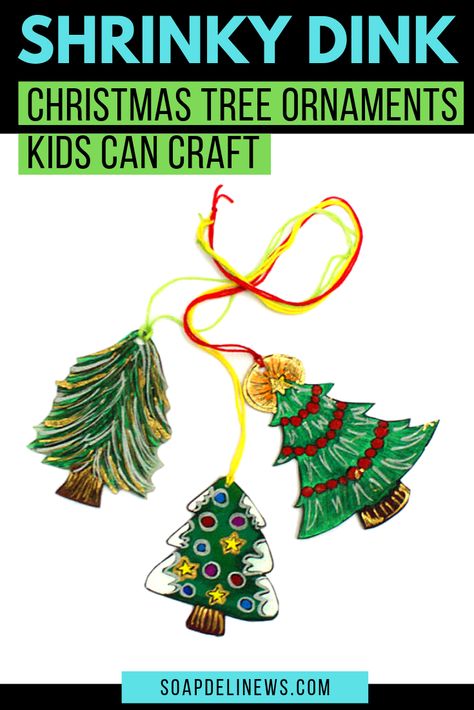 Kids DIY Shrinky Dink Christmas ornaments. Easy DIY Christmas ornaments the kids can make for holiday inspired DIY Christmas decor this winter. These easy shrinky dink DIY Christmas ornaments are made using shrink plastic. They look great on the tree & make fun necklaces for kids! Fun winter activities for kids. Plastic shrink paper crafts for the holiday season. How to make DIY Christmas tree ornaments to decorate your Christmas tree for the holiday season. A fun winter holiday kids craft. Shrinky Dink Ornaments Kids, Shrink Plastic Christmas, Shrinky Dink Christmas, Shrinky Dink Ornaments, Shrinky Dink Christmas Ornaments, Fun Winter Activities For Kids, Diy Shrinky Dink, Kids Tree Ornaments, Easy Diy Christmas Ornaments