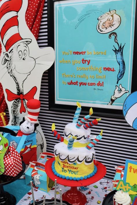 Back To School Party Ideas, Doctor Suess Birthday, Dr Seuss Party Ideas, Read Across America Week, Dr Seuss Party, Combined Birthday Parties, Dr Seuss Birthday Party, Disneyland Birthday, Read Across America