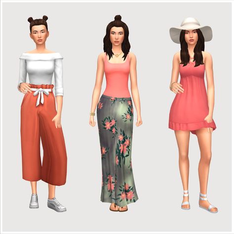 The Sims 4 // Basegame Lookbook Sims 4 Characters Base Game, Sims 4 Clothes Base Game, Basegame Sims Outfits, Sims4 Base Game Outfits, Sims 4 Character Ideas Base Game, Sims 4 Base Game Outfits Ideas No Cc, Base Game Sims 4 Outfits, Sims 4 Outfits No Cc, Sims 4 Outfit Ideas