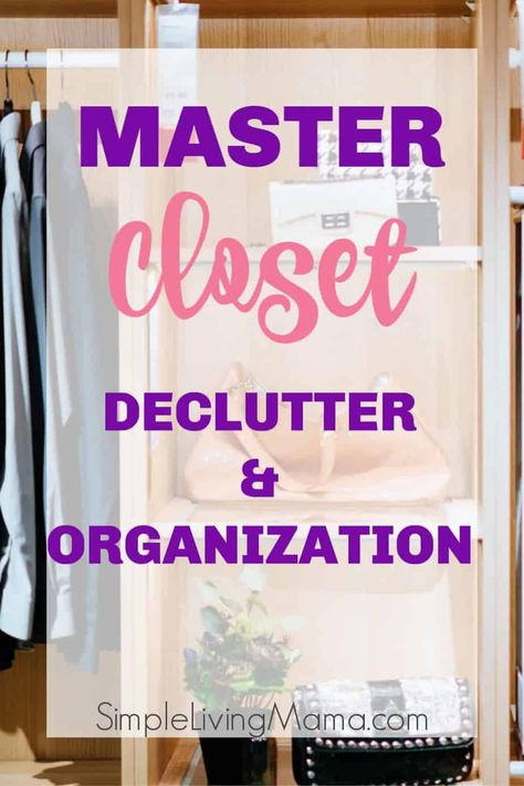 Master Closet Declutter & Organization Big Master Closet, Bedroom Declutter, Thanksgiving Budget, Halloween Budget, Closet Declutter, Bedroom Organisation, Clean Out Your Closet, Declutter Organization, Zone Cleaning