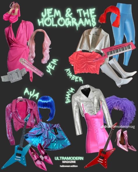 Jem And The Holograms Costume, Jem Costume, Jem And The Holograms, Monster Mash, Best Cosplay, 80s Fashion, Halloween Costumes, Halloween