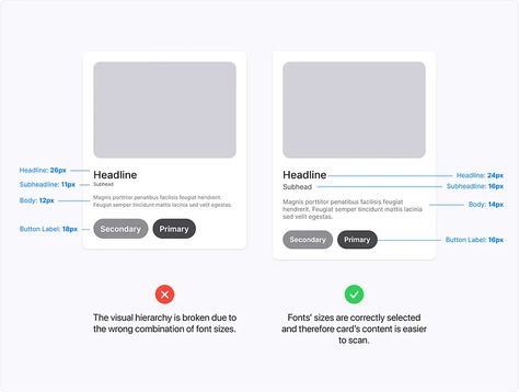 8 best practices for UI card design | by Anastasia Prokhorova | UX Collective Ui Card Design, Ux Design Principles, Ui Design Principles, Beautiful Web Design, Web Design Examples, Ui Design Patterns, App Design Layout, Card Ui, Ui Design Website