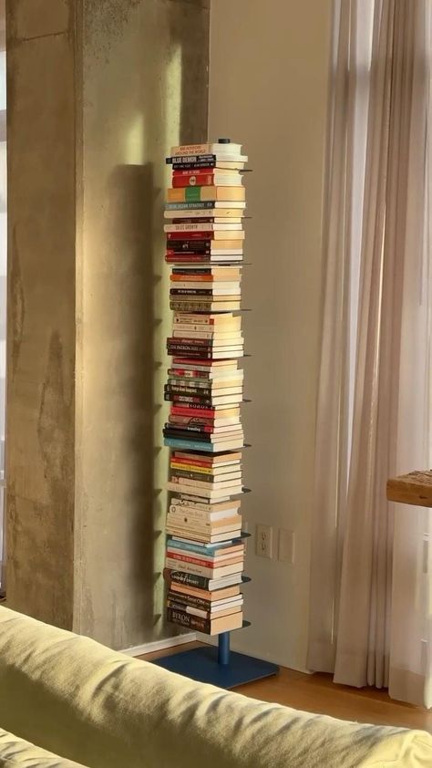 Bookcase Side Table, Unconventional Bookshelves, Book Shelves Ideas Small Spaces, Book Storage Ideas Diy, Book Display Ideas Home, Simple Bookshelves, Book Storage Small Space, Story Bookcase, Book Living Room