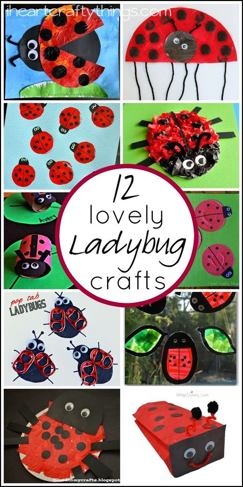 12 Lovely Ladybug Crafts for Kids that are perfect for spring time. iheartcraftythings.com Ladybug Crafts For Kids, Bugs Preschool, Insect Crafts, Ladybug Theme, Insects Theme, Ladybug Crafts, Bug Crafts, Ladybug Art, Ladybug Birthday