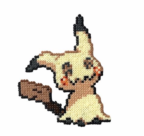 Mimikyu Perler Beads, Bead Wall Art, Pokemon Mimikyu, Mini Hama Beads, Bead Wall, Pixel Art Pokemon, Art Pokemon, Mini Magnets, Hamma Beads