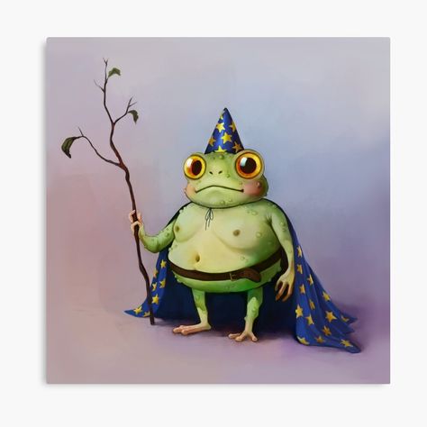 Magic Wizard Frog With a Cape and Hat with Stars Frogs With Hats, Tree Frog Art, Ceramic Frogs, Frog Drawing, Frog Pictures, Frog Art, Dope Cartoon Art, Fairytale Art, Fantasy Armor