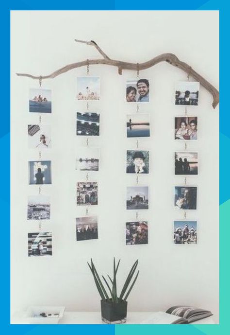 Diy Photo Holder, Cute Dorm Rooms, Dekor Diy, Diy Casa, Diy Pictures, Trendy Tree, Ideas Family, Trendy Home, Décor Diy