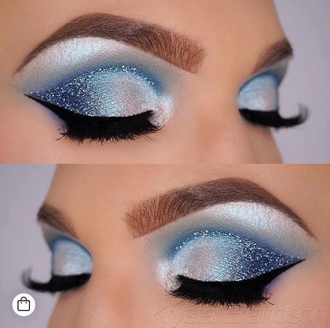 Ice Makeup, Frozen Makeup, Circus Festival, Eyeliner Glitter, Fast Makeup, Make Up Designs, Nyx Matte, Crease Makeup, Drag Make-up