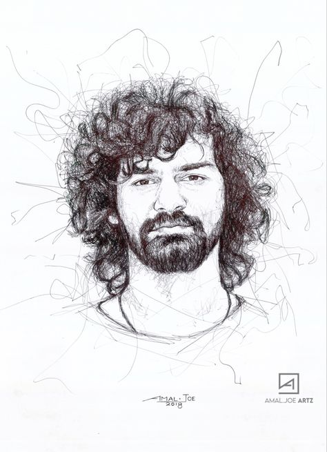 Pranav Mohanlal, Scribble Portrait, Portrait Artwork, Scribble Art, Interior Designing, Ballpoint Pen, Art Sketchbook, Art Style, The Year