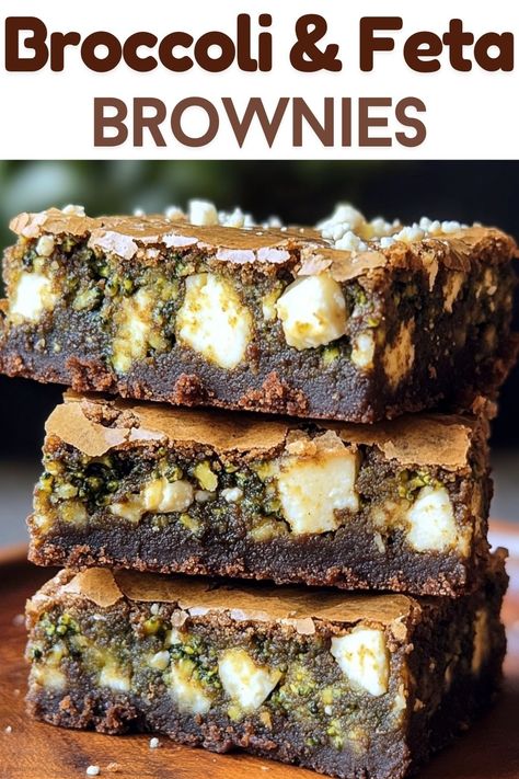 Broccoli and Feta Brownies Broccoli Feta Brownies, Feta Brownies, Broccoli Feta, Baked Pasta Dishes, Delicious Broccoli, Vegetarian Slow Cooker Recipes, Baked Ricotta, How To Make Broccoli, Comfort Recipes