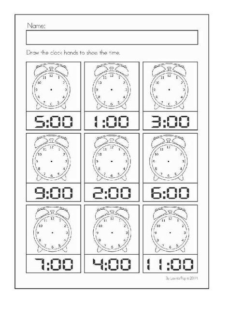 Kindergarten Summer Review, Clock Worksheets, Community Helpers Worksheets, Telling Time To The Hour, Shapes Worksheet Kindergarten, Summer Review, Time To The Hour, Kindergarten Prep, Literacy Worksheets