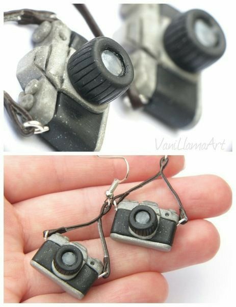 Clay Keychain, Polymer Clay Flower Jewelry, Handmade Clay Jewelry, Clay Fairies, Old Cameras, Polymer Clay Jewelry Diy, Clay Mugs, Polymer Clay Dolls, Polymer Clay Miniatures