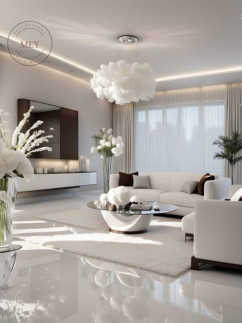 Luxury Modern Home Accessories, Living Room Ideas Modern, Luxury Living Room Decor, Latest Living Room Designs, Interior Design Your Home, 아파트 인테리어, Living Room Design Decor, Home Design Living Room, White Living Room